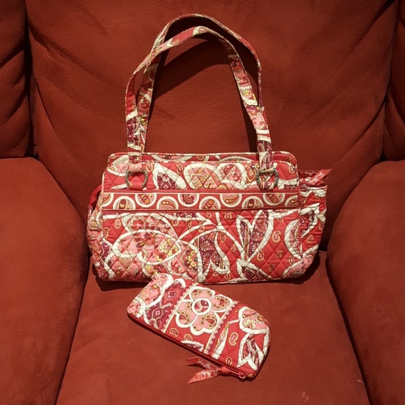 Vera Bradley Handbags - Vera Bradley red paisley purse